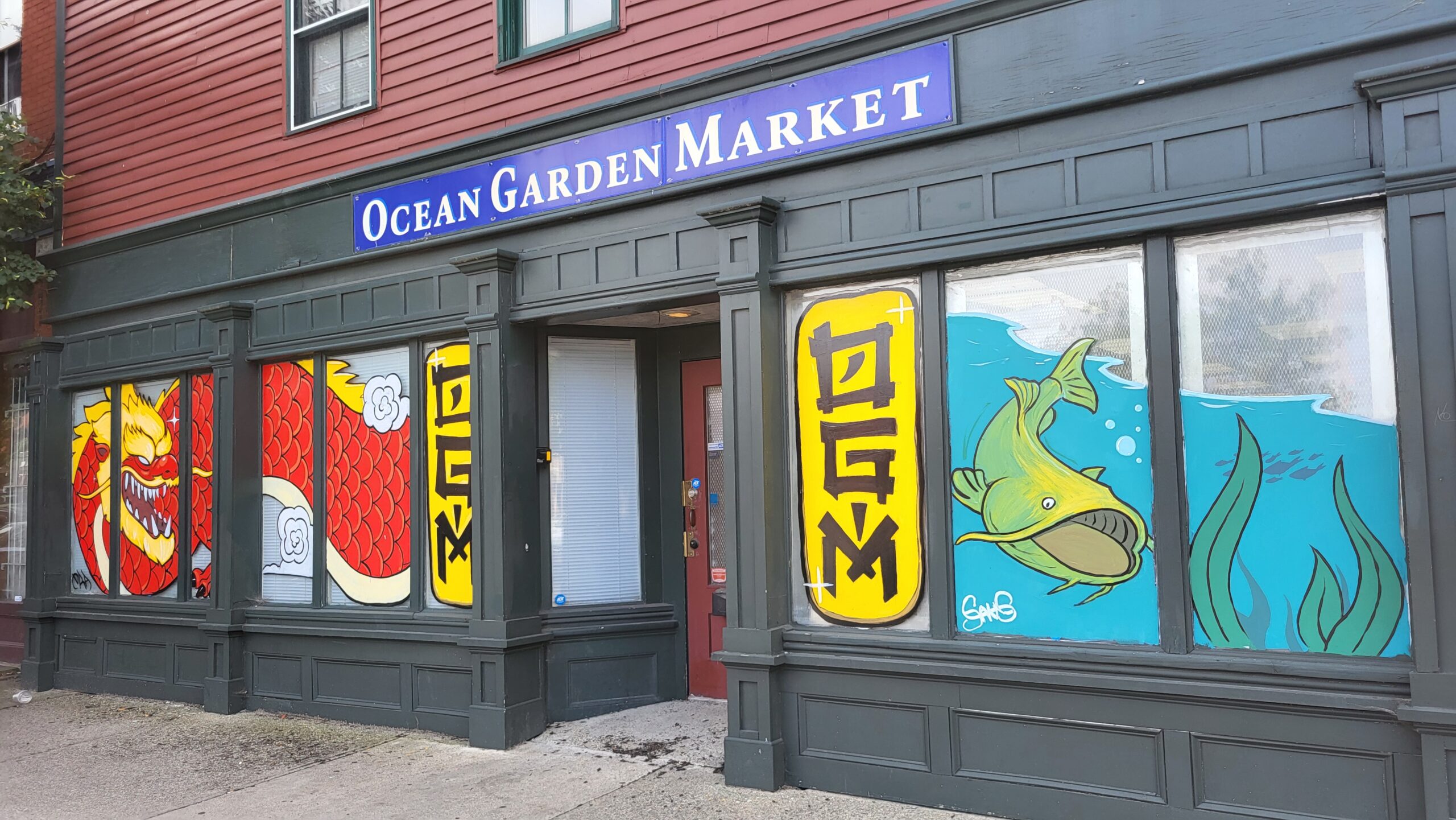 Ocean Garden Market with fish mural