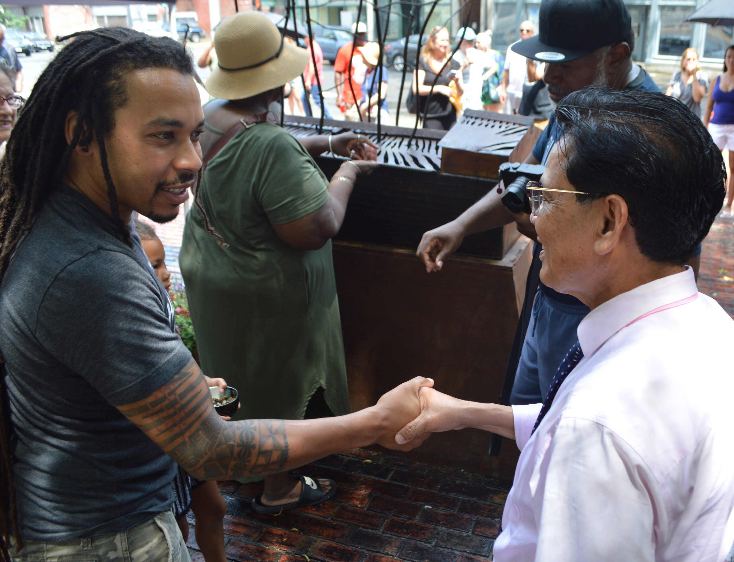 Two people shaking hands